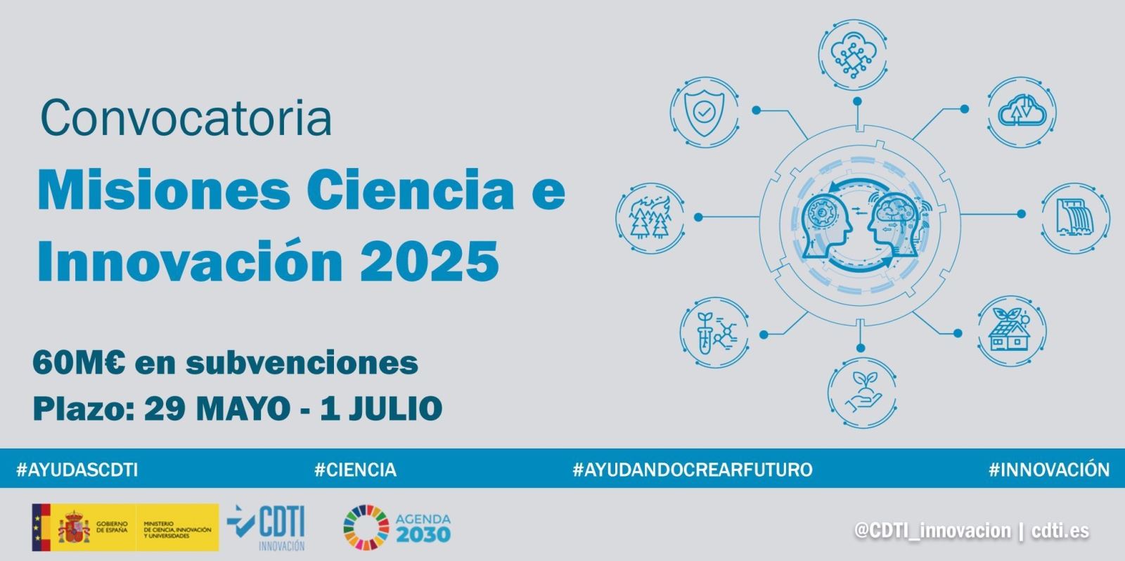 Abierta la convocatoria CDTI_innovacion “Misiones Ciencia e Innovación 2025“