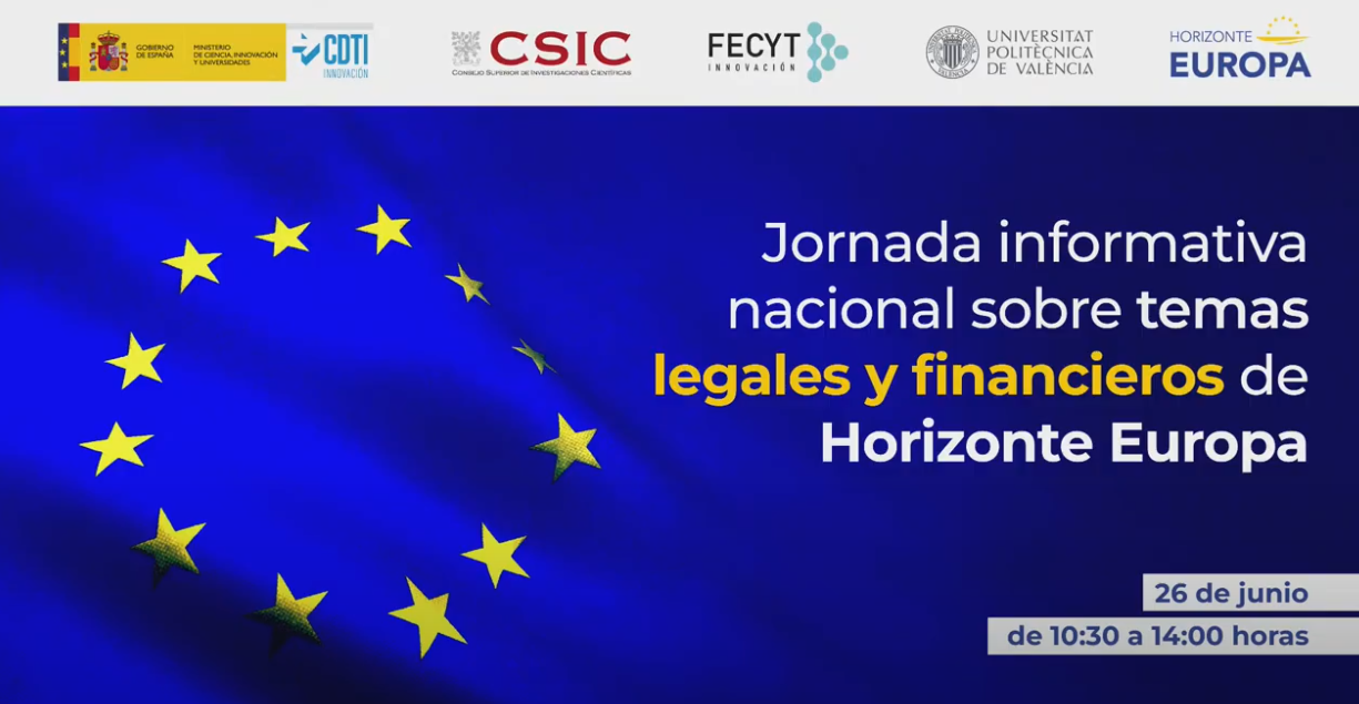 Disponible el vídeo de la “Jornada sobre temas legales y financieros en Horizonte Europa”